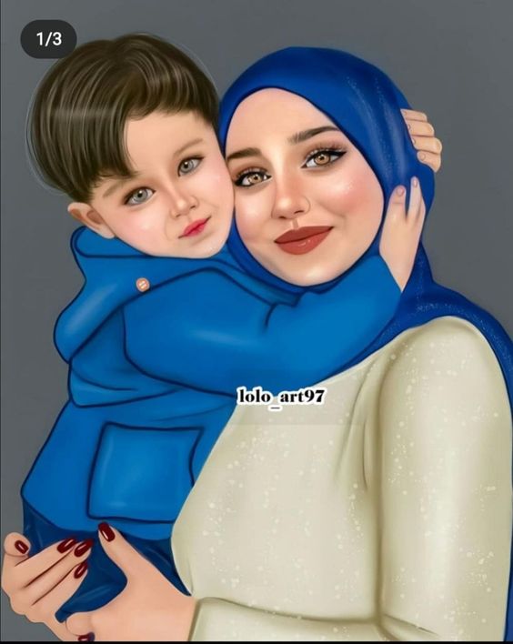صور ام وابنها ام وبنتها رسم – صور منوعة